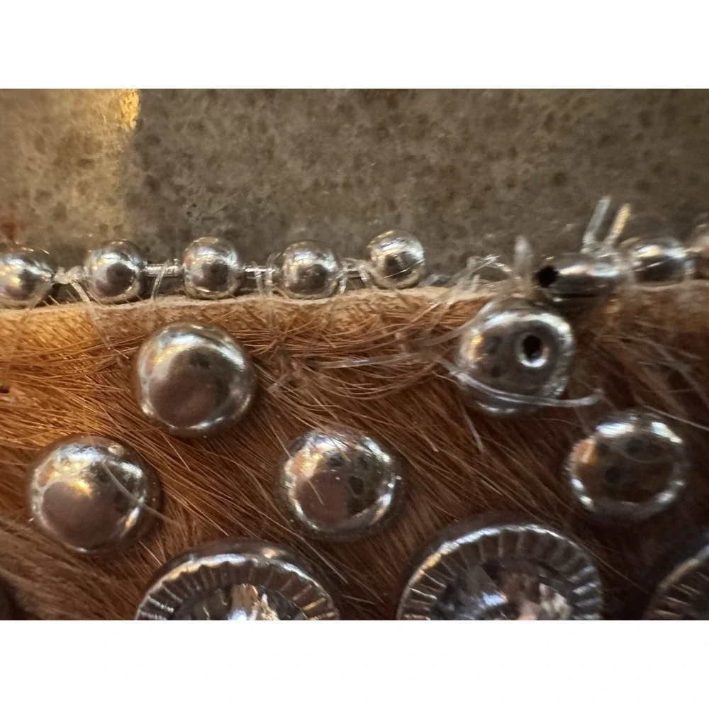 Western Rhinestone Cowhide Belt Hair On Hide Bling Cowgirl Rodeo‎ Montana West